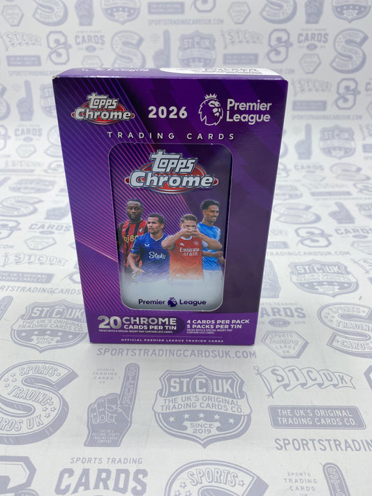 2025/26 Topps Chrome English Premier League Soccer Tin - Sports Trading Cards UK