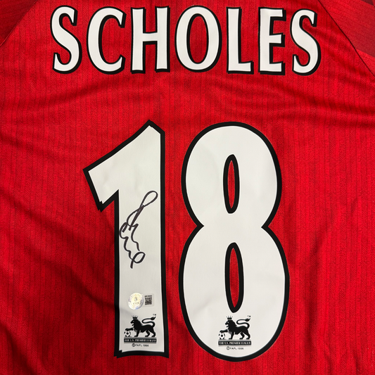 Paul Scholes Signed Man Utd Jersey