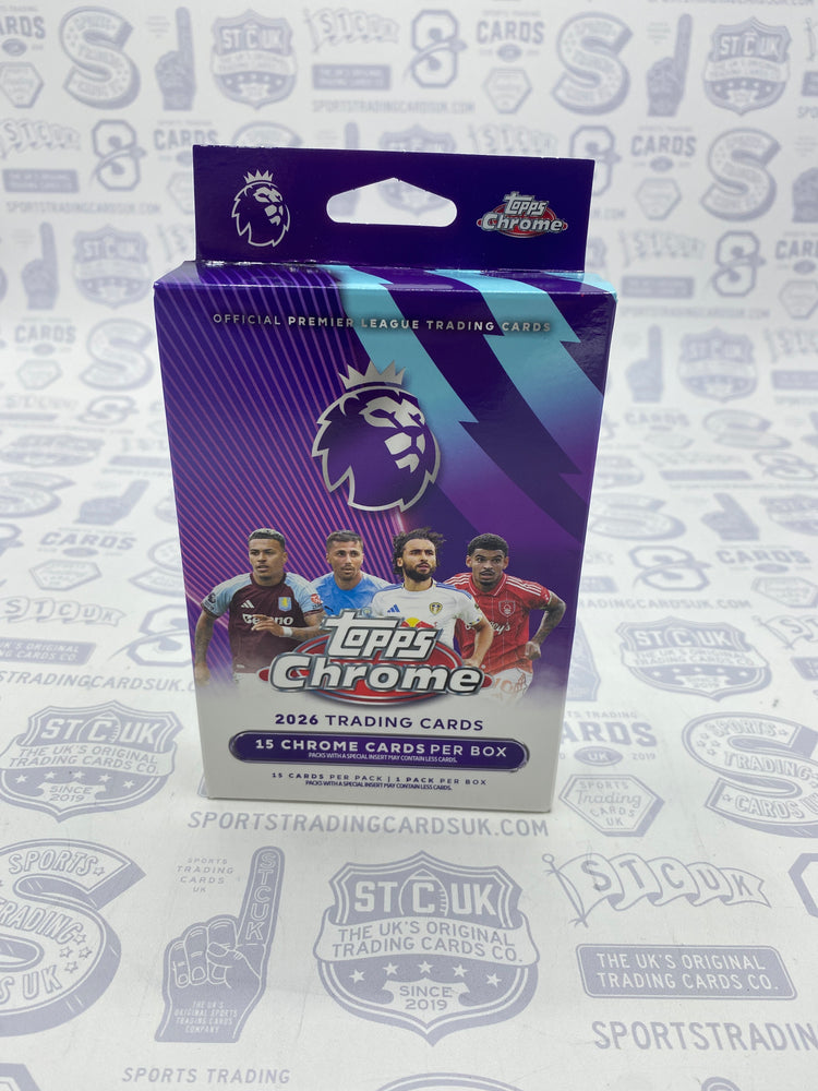 2025/26 Topps Chrome English Premier League Soccer Hanger Pack - Sports Trading Cards UK