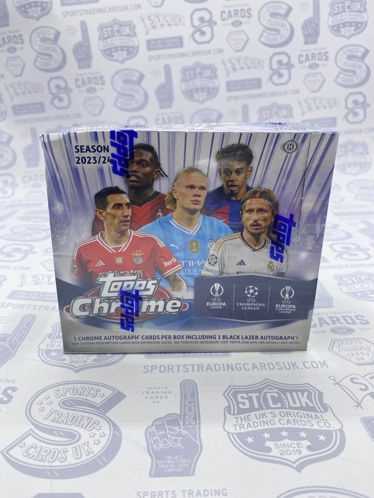 2023/24 Topps Chrome UEFA Club Competitions Soccer Hobby Jumbo Box