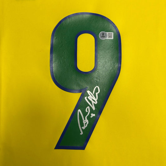 Ronaldo Nazario Signed Brazil Jersey #9 - Beckett COA