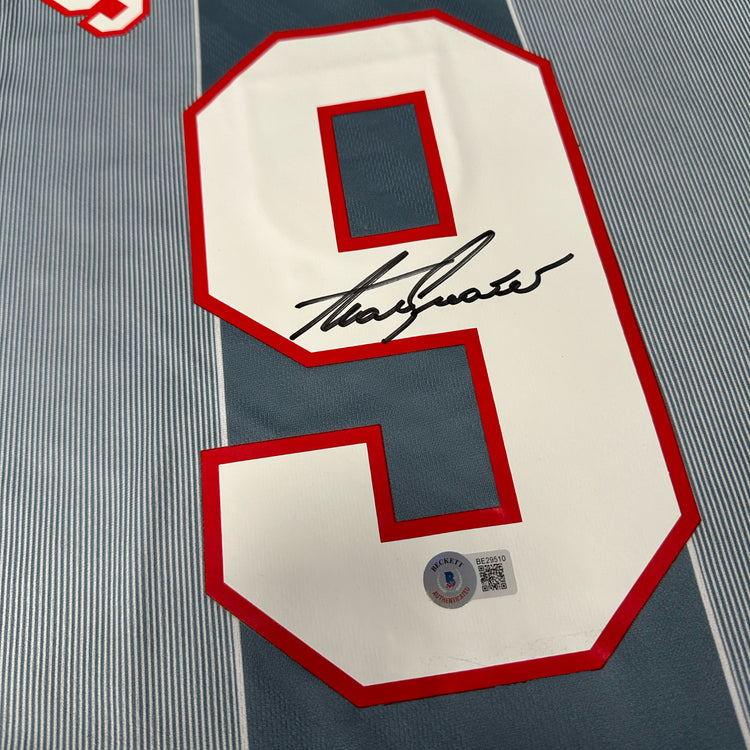 Alan Shearer Signed 1996 England National Team Away Soccer Jersey #9 – Beckett COA