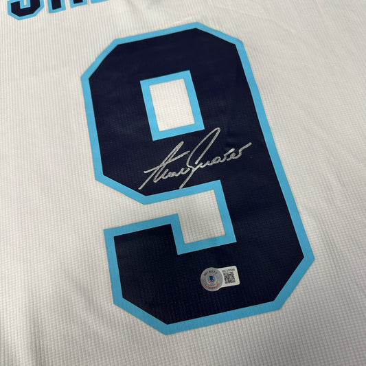 Alan Shearer Signed 1996 England National Team Home Soccer Jersey #9 – Beckett COA