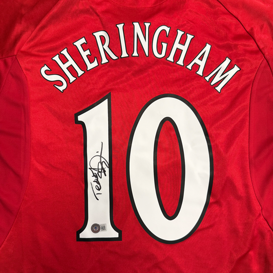 Teddy Sheringham #10 Manchester United 98/99 Home UCL Signed Jersey