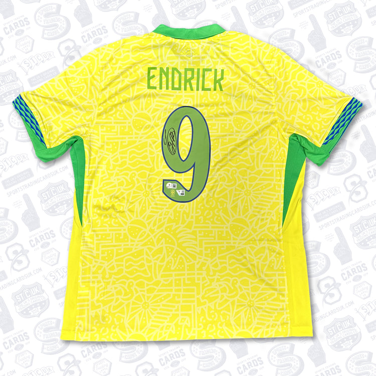 Endrick signed Nike Brazil Jersey - Fanatics COA