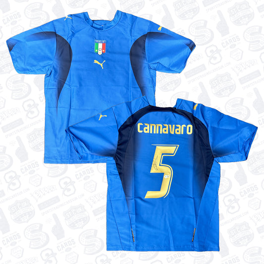 Fabio Cannavaro Signed Italy National Team Soccer Jersey #5 - Beckett COA