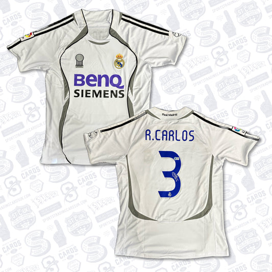 Roberto Carlos Signed Real Madrid Jersey #3 - Beckett COA