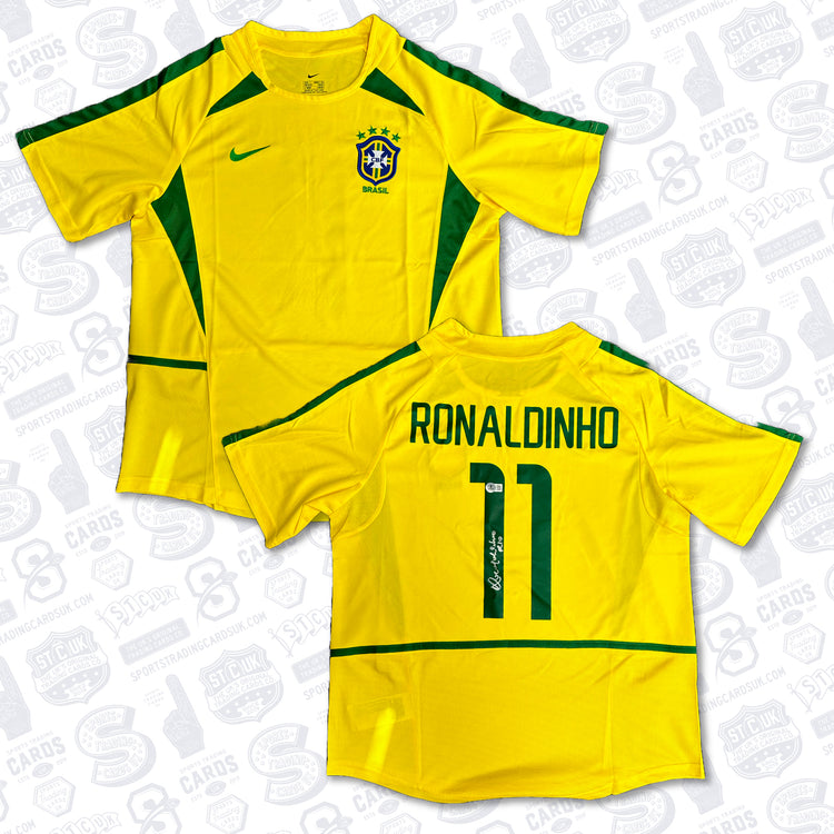 Ronaldinho Signed Brazil Jersey #10 - Beckett COA