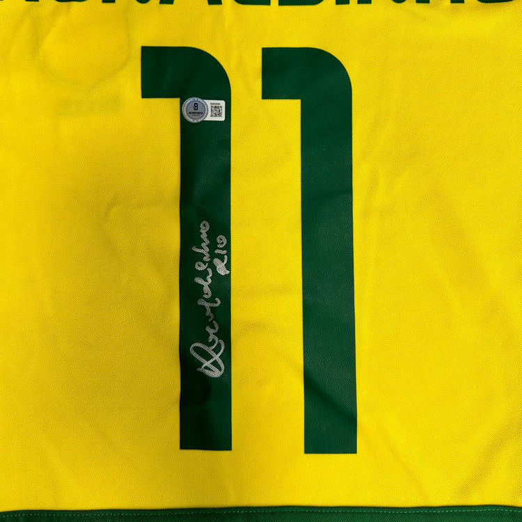 Ronaldinho Signed Brazil Jersey #10 - Beckett COA