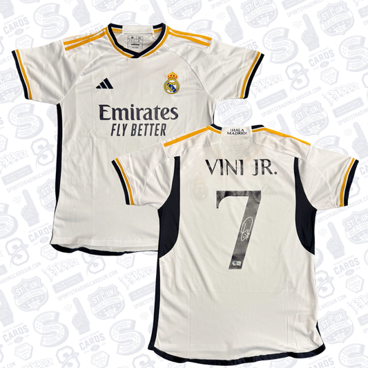 Vinicius Jr Signed Real Madrid Home Soccer Jersey #7 - Beckett COA