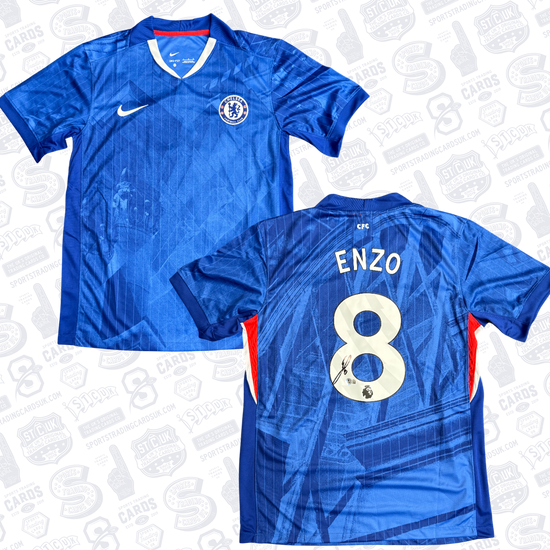 Enzo Fernandez Signed Chelsea Home Jersey #8 - Beckett COA Enzo Fernandez Signed Chelsea Home Jersey #8 - Beckett COA