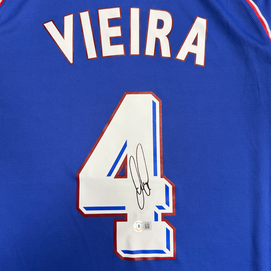 Patrick Vieira #4 France 1998 Home Signed Jersey