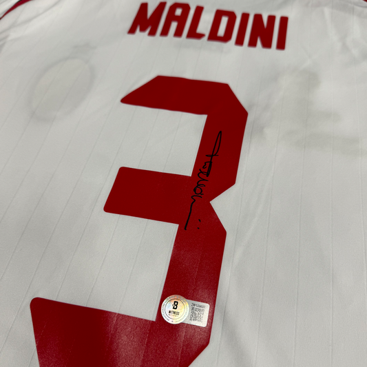 Paolo Maldini #3 AC Milan 06/07 Away UCL Signed Jersey