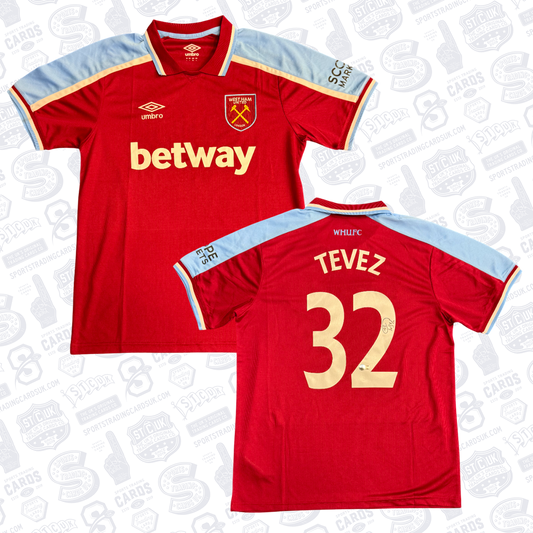 Carlos Tevez Signed West Ham Jersey