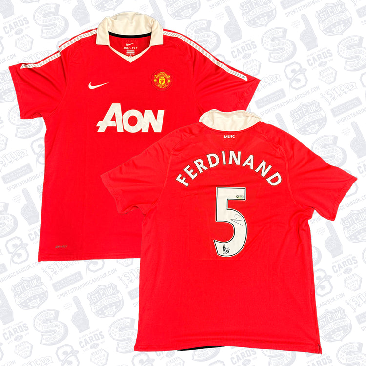 Rio Ferdinand Signed Manchester Untied Jersey