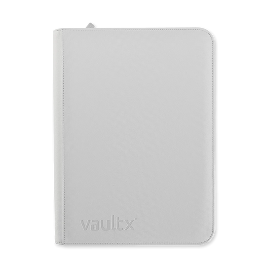 Vaultx 9 Pocket Exo-Tec Zip Binder White