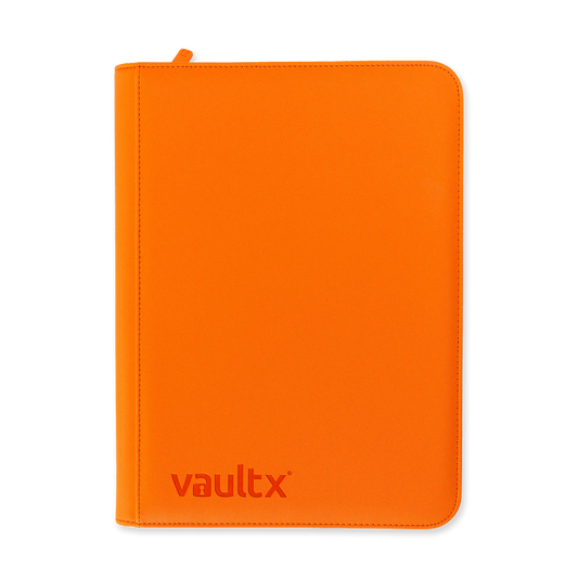 VaultX Exo-Tec 9-Pocket Zip Binder Just Orange