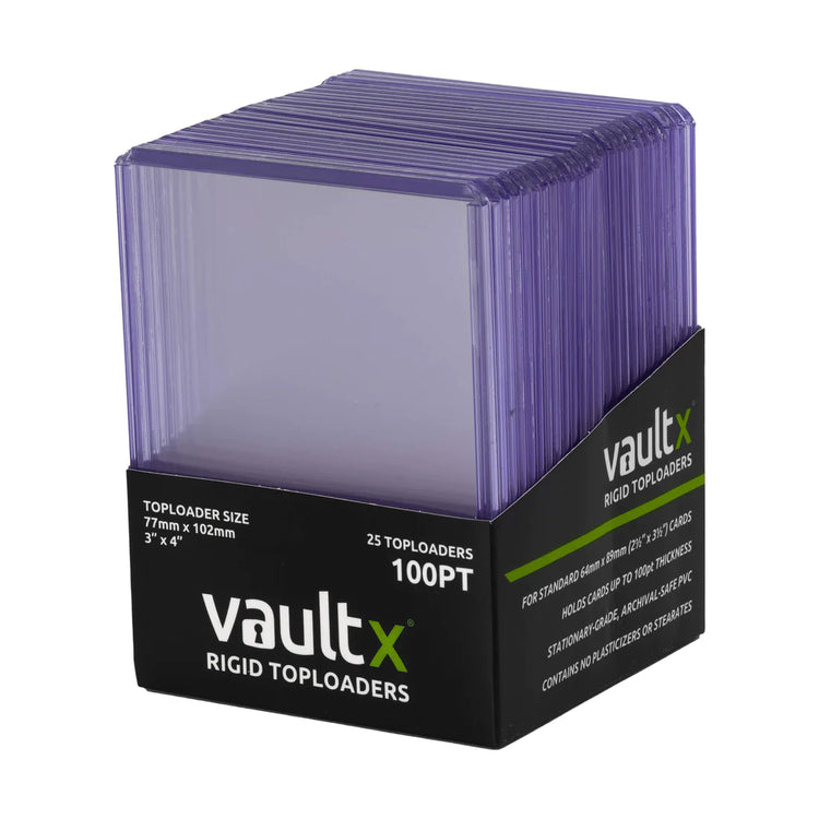 VaultX Rigid Toploaders 100pt (25 Pack)