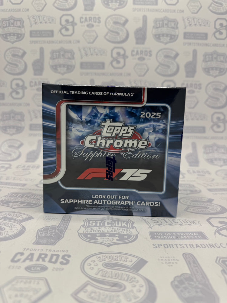 2025 Topps Chrome Formula 1 F1 Racing Sapphire Edition Box - Sports Trading Cards UK