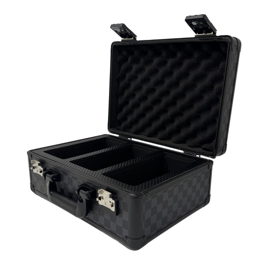 Zion Cases Slab Case X - Black Checkerboard Leather - Sports Trading Cards UK