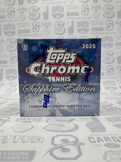 2025 Topps Chrome Tennis Sapphire Edition Box - Sports Trading Cards UK