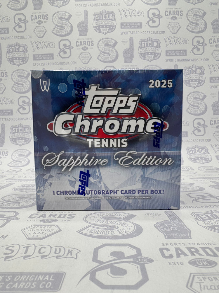 2025 Topps Chrome Tennis Sapphire Edition Box - Sports Trading Cards UK