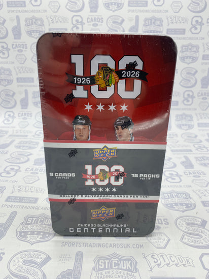 2025/26 Upper Deck Chicago Blackhawks Centennial Hockey Hobby Box - Sports Trading Cards UK