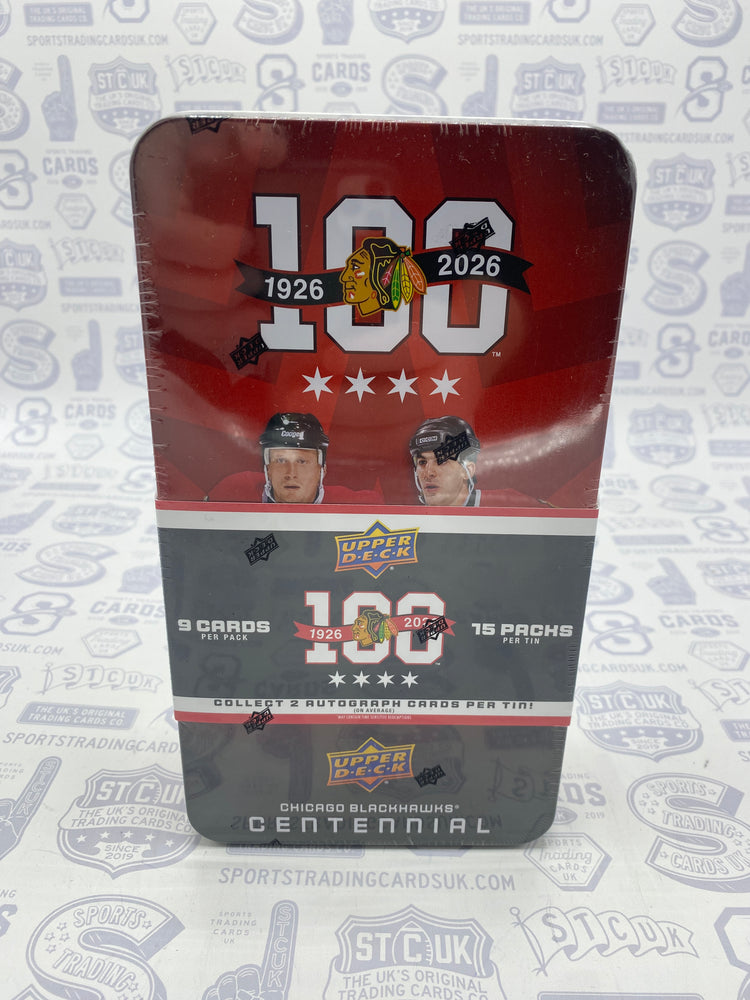 2025/26 Upper Deck Chicago Blackhawks Centennial Hockey Hobby Box - Sports Trading Cards UK