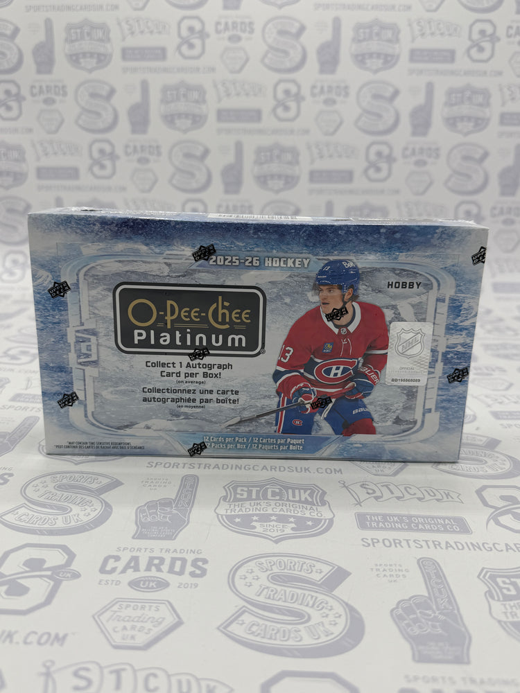 2025-26 Upper Deck O-Pee-Chee Platinum Hockey Hobby Box - Sports Trading Cards UK