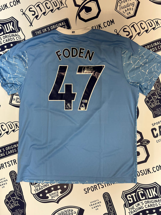 Phil Foden Autographed Puma Manchester City Jersey