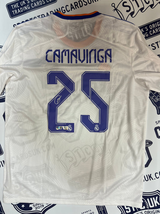 Eduardo Camavinga Real Madrid Autographed Adidas Jersey