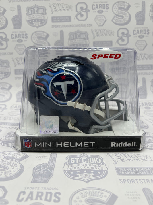 Will Levis Tennessee Titans Autographed Riddell Speed Mini Helmet