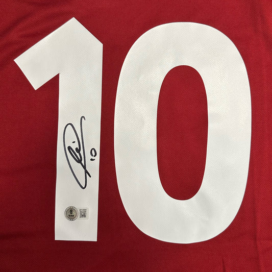 FRANCESCO TOTTI SIGNED AS ROMA SOCCER JERSEY #10 – BECKETT COA