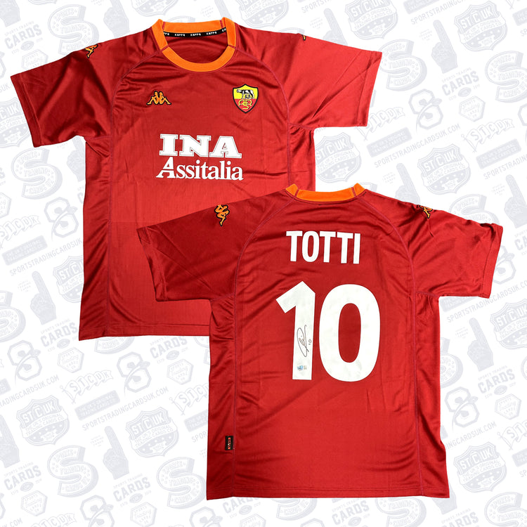 FRANCESCO TOTTI SIGNED AS ROMA SOCCER JERSEY #10 – BECKETT COA