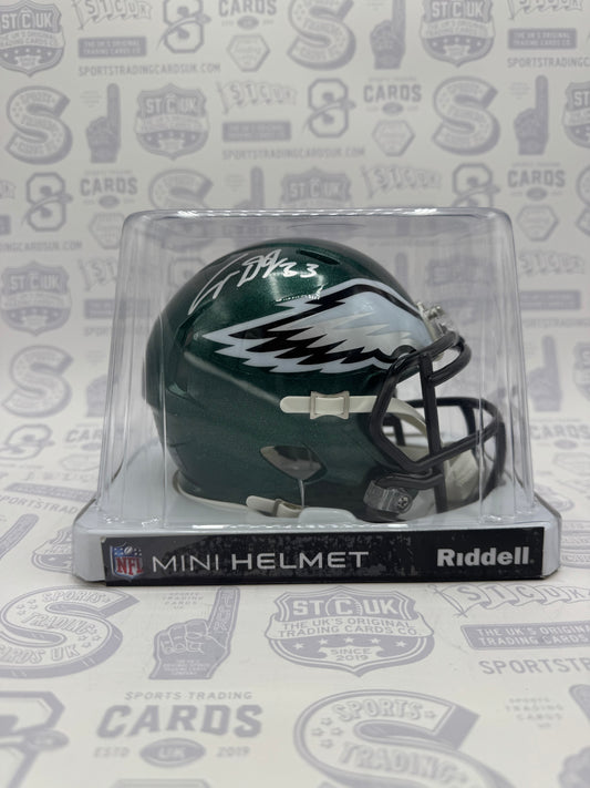 Cooper DeJean Philadelphia Eagles Autographed Riddell Speed Mini Helmet