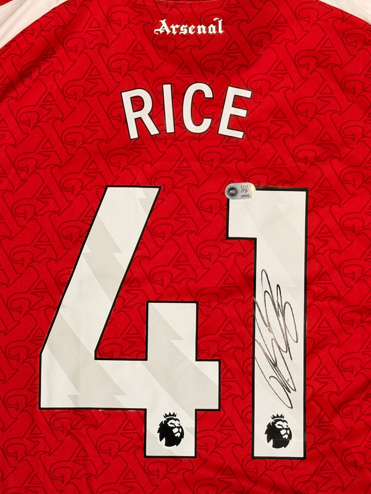 Declan Rice Signed Arsenal Jersey