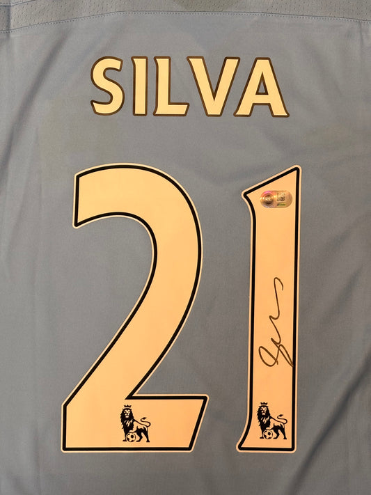 David Silva Signed Manchester City Jersey