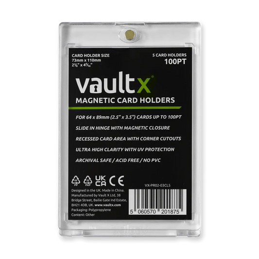 VaultX Magnetic Card Holders 100pt - 5 pack