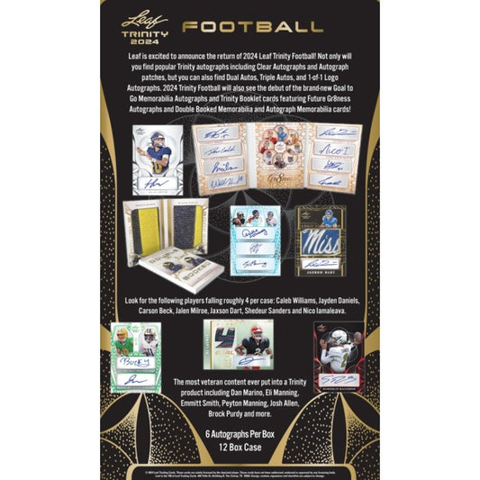 Pre Order - 2024 Leaf Trinity Football Hobby Box