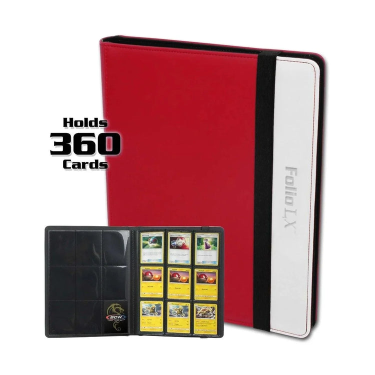 BCW Folio 9-Pocket LX Album - Red-White