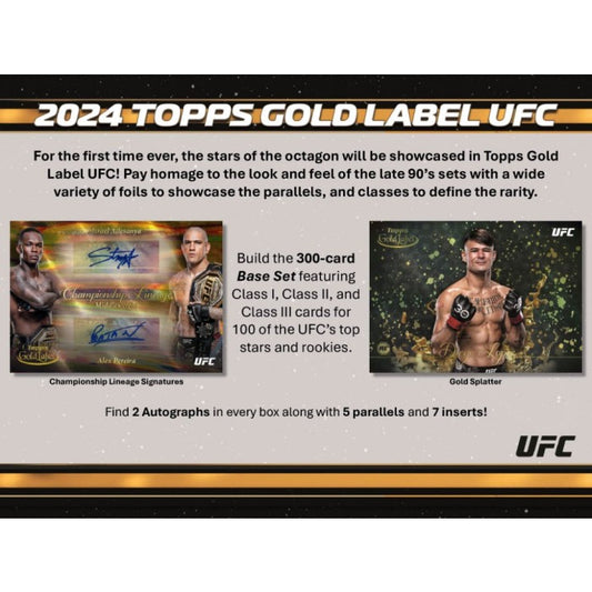 Pre Order - 2024 Topps Gold Label UFC Hobby Box