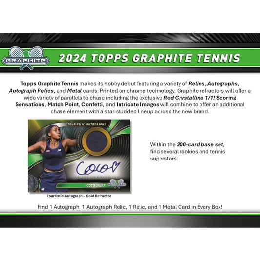 Pre Order - 2024 Topps Graphite Tennis Hobby Box