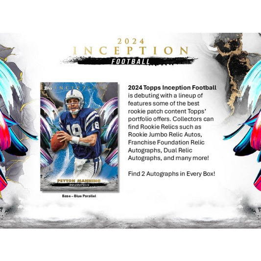 Pre Order - 2024 Topps Inception Football Hobby Box