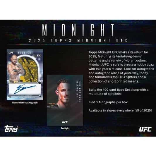 Pre Order - 2025 Topps Midnight UFC Hobby Box