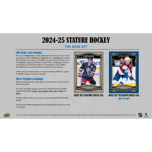 Pre Order - 2024-25 Upper Deck Stature Hockey Hobby Box