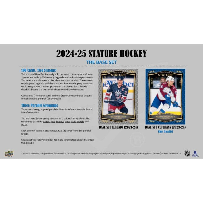 Pre Order - 2024-25 Upper Deck Stature Hockey Hobby Box