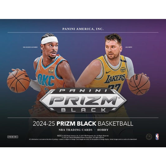 Pre Order - 2024-25 Panini Prizm Black Basketball Hobby Box
