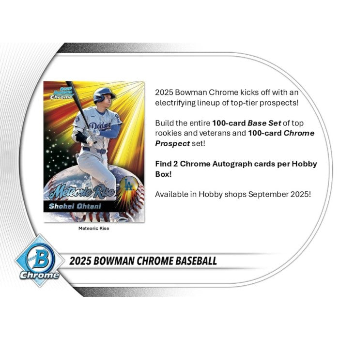 Pre Order - 2025 Bowman Chrome Baseball Hobby Box