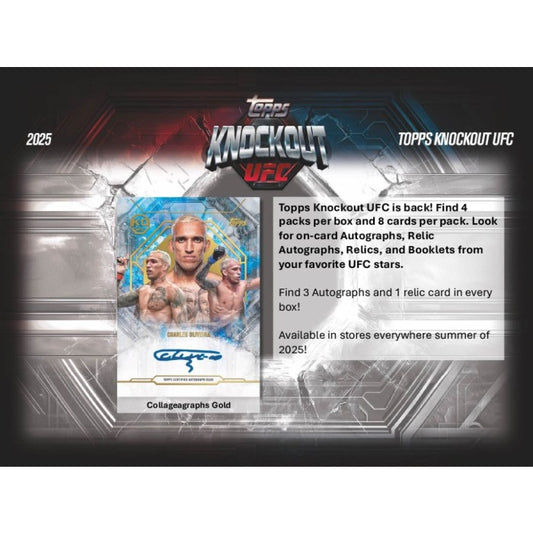 Pre Order - 2025 Topps Knockout UFC Hobby Box