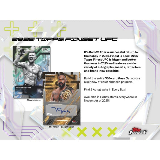 Pre Order - 2025 Topps Finest UFC Hobby Box